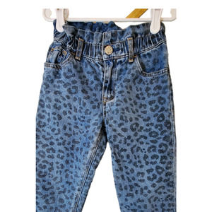 Baby Gap 5 Jeans Animal Print Denim Pull Up Snap Waist